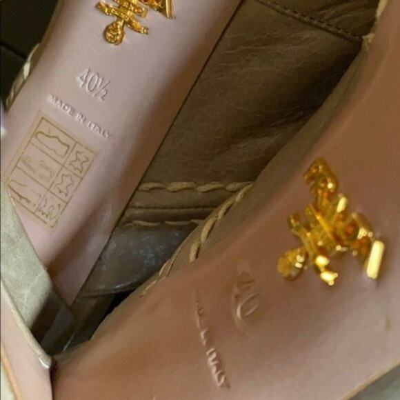 Prada Beige Platform Peeptoe Sandals - Picture 7 of 8